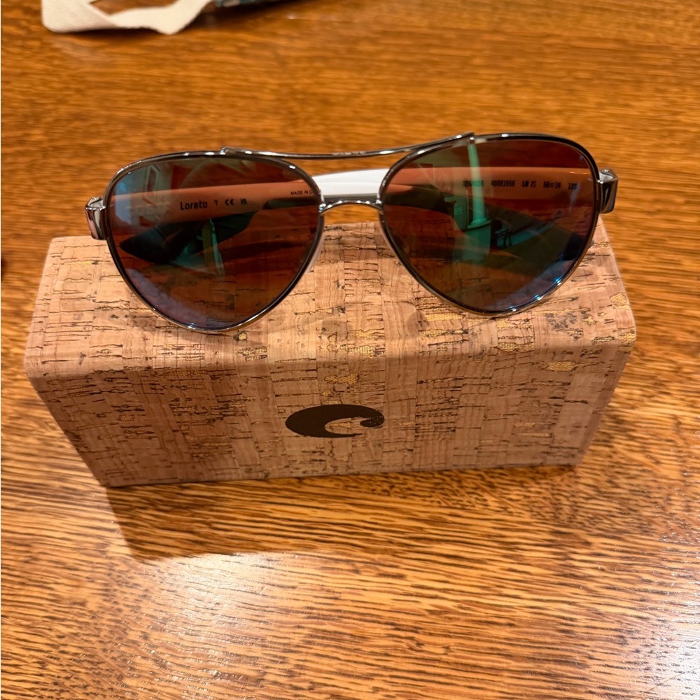 Costa Aviator Sunglasses with Blue Lenses